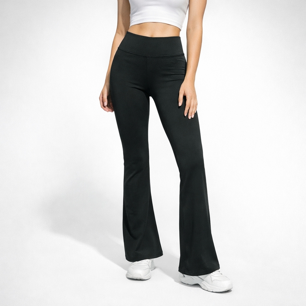 CLOZOZ Black High-Waisted Flare Leggings – Size L